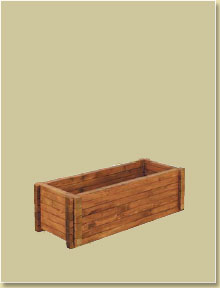 Classic wooden planter