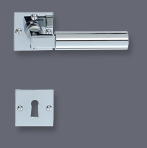 Door handle Gro D 22 / 125Chr + E4 Chr by Tecnoline
