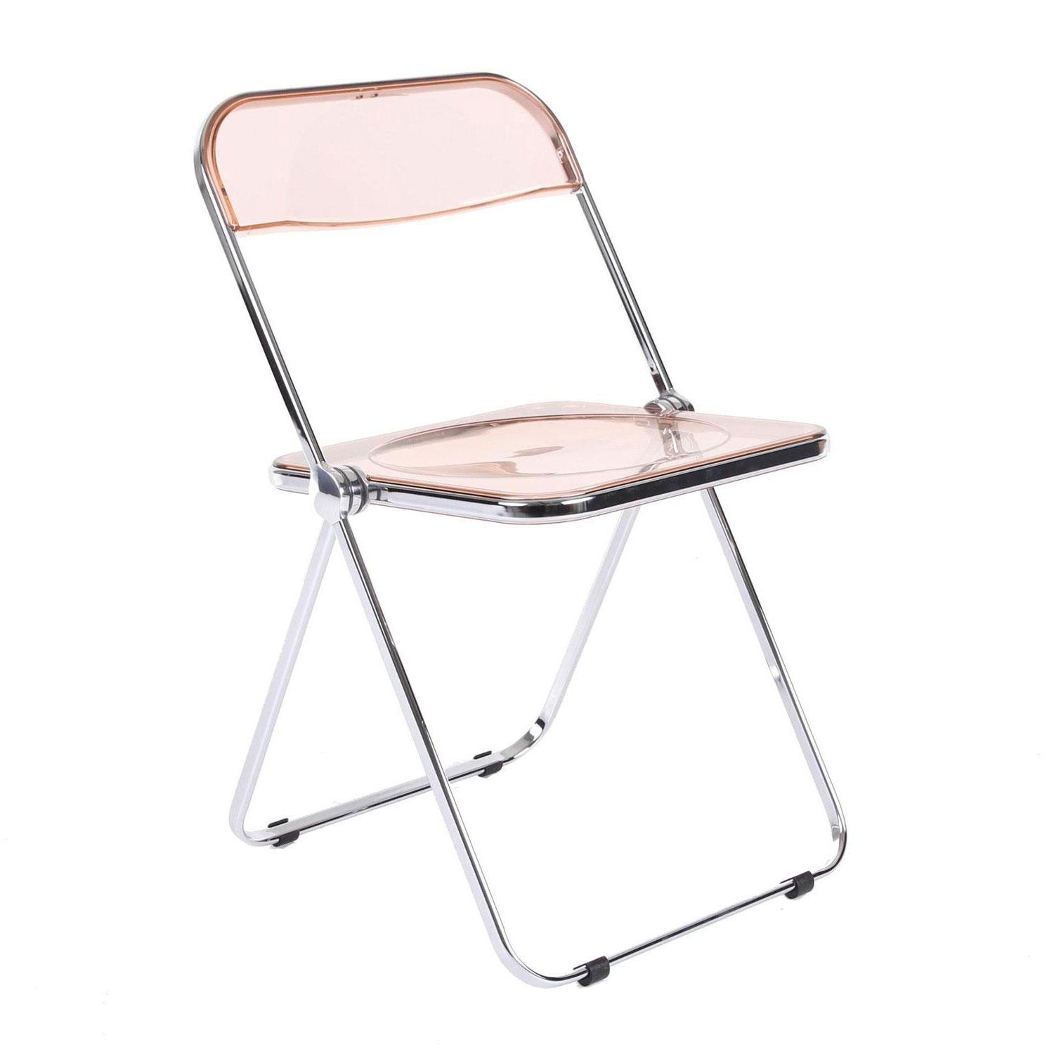 Castelli Folding chair PLIA, smoked pink