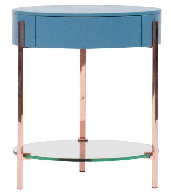 Gartenmobel Rattan Lounge Stapelbar Turm : Beistelltisch mit Schublade Pioneer T79L rund von Ghyczy im Gartenmobel Rattan Lounge Stapelbar Turm : Beistelltisch mit Schublade Pioneer T79L rund von Ghyczy im