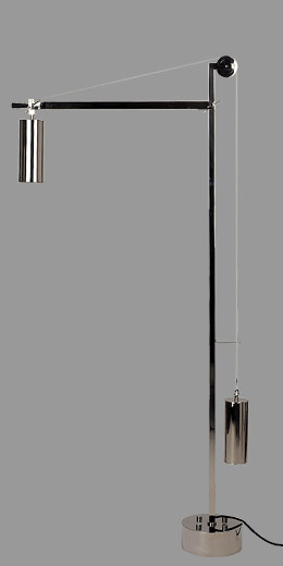 Bauhaus-floor lamp with counterweight