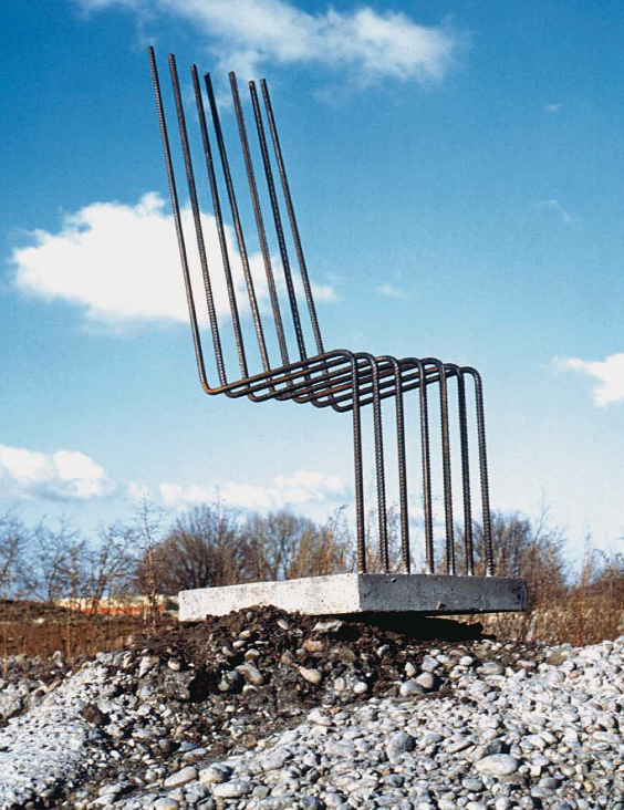 Stuhl Beton-Freischwinger SOLID von Heinz H. Landes